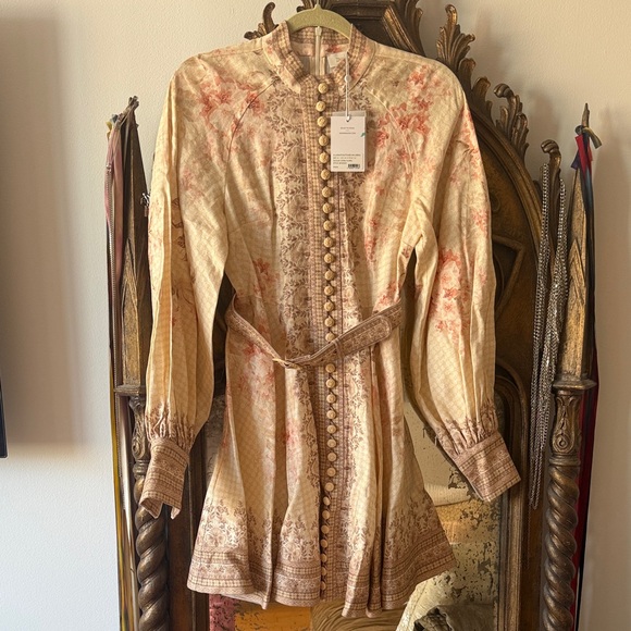 Zimmermann Illuminate buttoned mini dress NWT - Picture 1 of 9